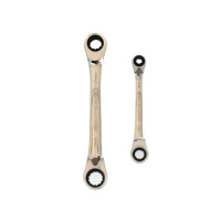 2 PCS 4-IN-1 REVERSIBLE GEAR BOX WRENCH