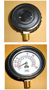 2.5" 15PSI LOWER MOUNT GAUGE WITH RUBBER PROTECTOR