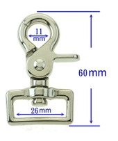 1" SQUARE SCISSOR CLIP