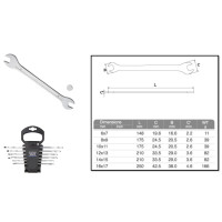 6PC ULTRA THIN DOUBLE OPEN END WRENCH SET