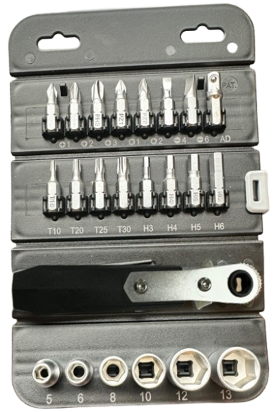 23PCS 1/4"DR MINI SOCKET SET