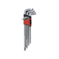 9PCS EXTRA LONG TYPE BALL POINT HEX KEY WRENCH SET