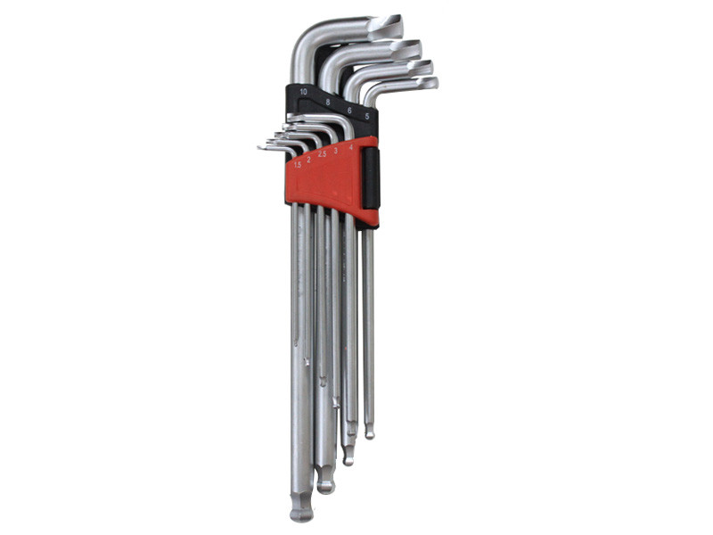 9PCS EXTRA LONG TYPE BALL POINT HEX KEY WRENCH SET